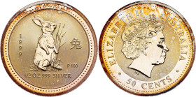 Australia, 50 Cents (1/2 Oz) 1999, Lunar Series - Year of the Rabbit