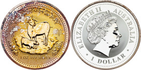Australia, 1 Dollar (1 Oz) 2003, Lunar Series - Year of the Goat