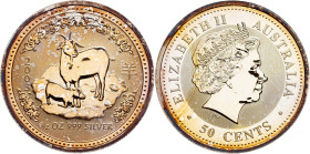 Australia, 50 Cents (1/2 Oz) 2003, Lunar Series - Year of the Goat