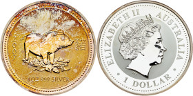 Australia, 1 Dollar (1 Oz) 2007, Lunar Series - Year of the Pig