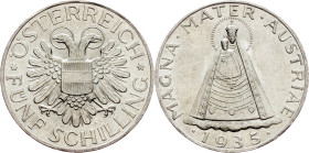 Austria, 5 Schilling 1935, Vienna