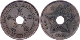 Belgian Congo, 5 Centimes 1894