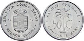 Belgian Congo, 50 Centimes 1954, Brussels