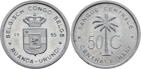 Belgian Congo, 50 Centimes 1955, Brussels