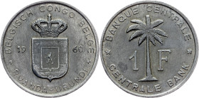 Belgian Congo, 1 Franc 1960, Brussels