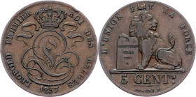 Belgium, 5 Centimes 1857, Brussels