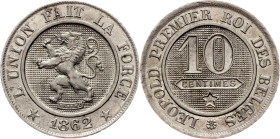 Belgium, 10 Centimes 1862, Brussels