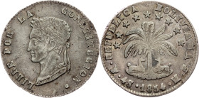 Bolivia, 4 Soles 1854, PTS MF