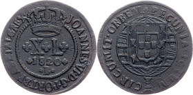 Brazil, 40 Reis 1820