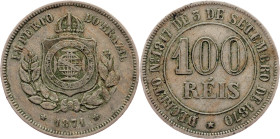 Brazil, 100 Réis 1871, Rio de Janeiro