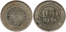 Brazil, 100 Réis 1897, Rio de Janeiro