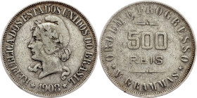 Brazil, 500 Reis 1908