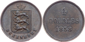 Guernsey, 4 Doubles 1858, London