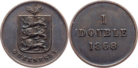 Guernsey, 1 Double 1868, London