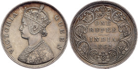 British India, 1 Rupee 1862