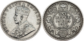 British India, 1 Rupee 1917