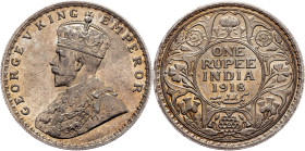 British India, 1 Rupee 1918, Bombay