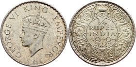 British India, 1/4 Rupee 1940, Calcutta