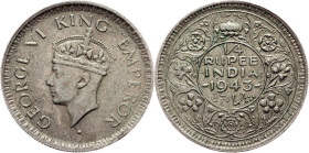 British India, 1/4 Rupee 1943, Lahore