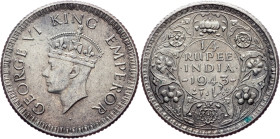 British India, 1/4 Rupee 1943, Calcutta