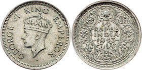 British India, 1/4 Rupee 1943, Bombay
