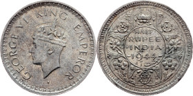 British India, 1/2 Rupee 1944, Lahore