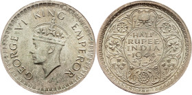 British India, 1/2 Rupee 1944, Bombay