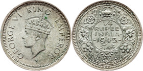 British India, 1/4 Rupee 1945, Bombay