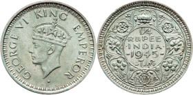 British India, 1/4 Rupee 1945, Bombay