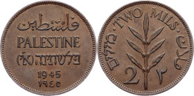 British Palestine, 2 Mils 1945, London