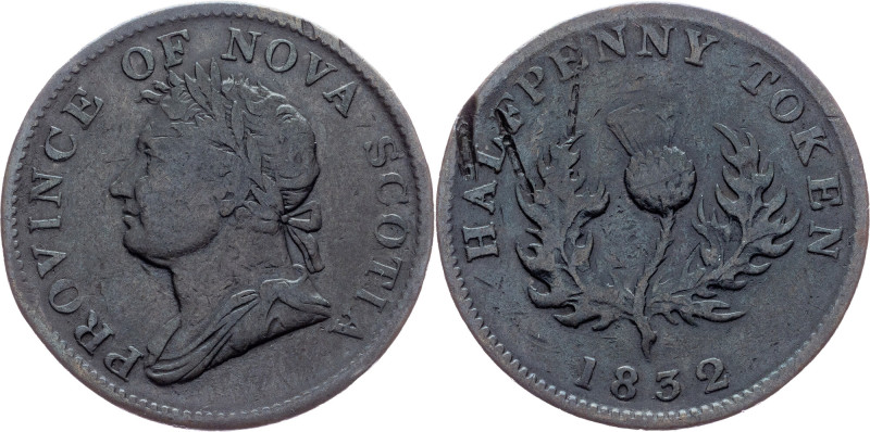 Canada, 1/2 Penny 1832 Canada, George IV., 1/2 Penny 1832, 8,337 g, Copper, CCT#...