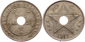 Congo, 20 Centimes 1911