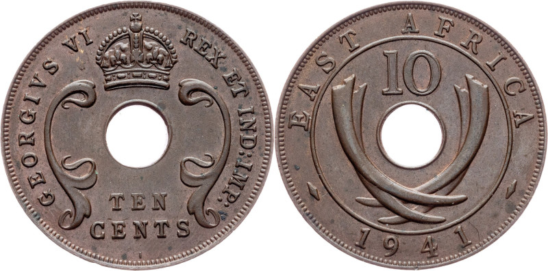 East Africa, 10 Cents 1941, Bombay East Africa, George VI., 10 Cents 1941, Bomba...