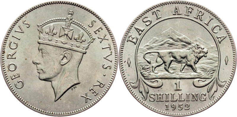 East Africa, 1 Shilling 1952, Birmingham East Africa, George VI., 1 Shilling 195...