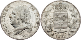 France, 5 Francs 1822, A