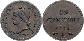 France, 1 Centime 1851, A
