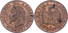 France, 1 Centime 1862, K