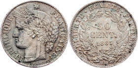 France, 50 Centimes 1881, A