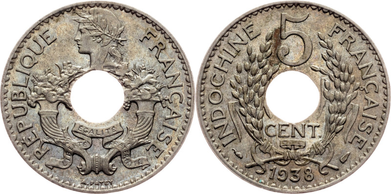 French Indochina, 5 Cents 1938, Paris French Indochina, 5 Cents 1938, Paris, 3,9...