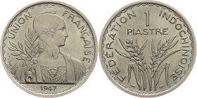 French Indochina, 1 Piastre 1947, Paris