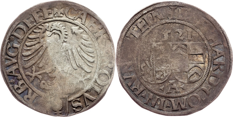 Germany, 1 Batzen 1521 Germany, Bishopric of Augsburg, Eberhard IV. von Eppstein...