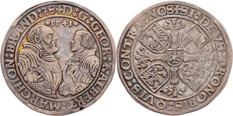 Germany, 1 Thaler 1541, Schwabach Germany, Brandenburg, Georg and Albrecht, 1 Th...