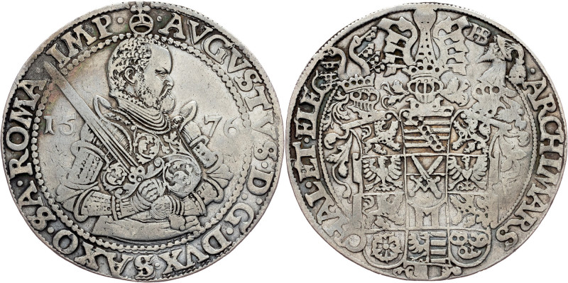 Germany, 1 Thaler 1576, Dresden Germany, Saxony, August I., 1 Thaler 1576, Dresd...