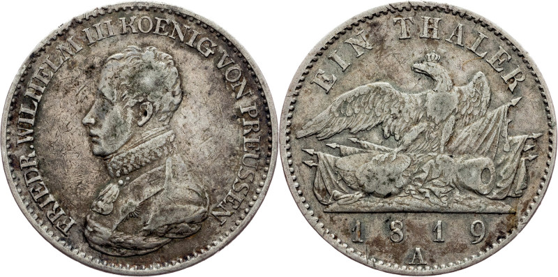 Germany, 1 Thaler 1819, A Germany, Kingdom of Prussia, Friedrich Wilhelm III., 1...