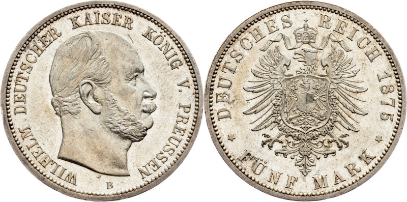 Germany, 5 Mark 1875, B Germany, Kingdom of Prussia, Wilhelm I., 5 Mark 1875, B,...