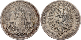 Germany, 2 Mark 1880, J