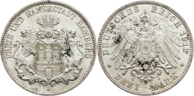 Germany, 3 Mark 1913, J