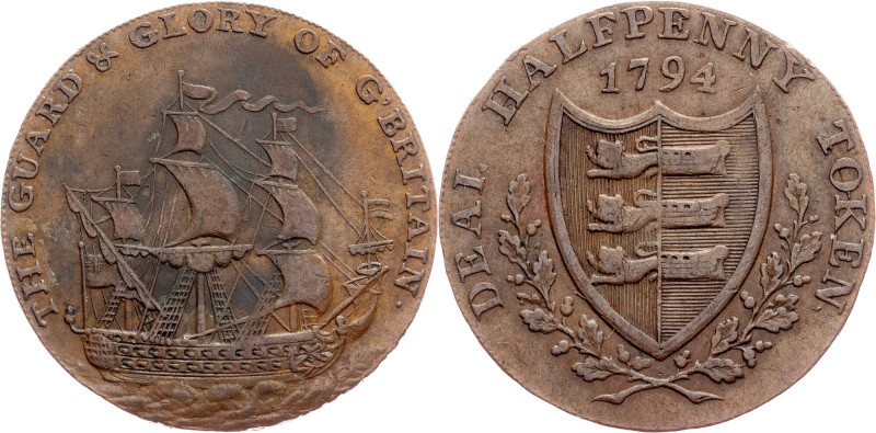 Great Britain, 1/2 Penny 1794 Great Britain, 1/2 Penny 1794, 9,012 g, Copper, DH...