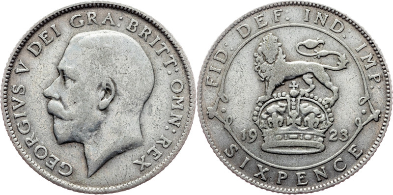 Great Britain, 6 Pence 1923, London Great Britain, George V., 6 Pence 1923, Lond...