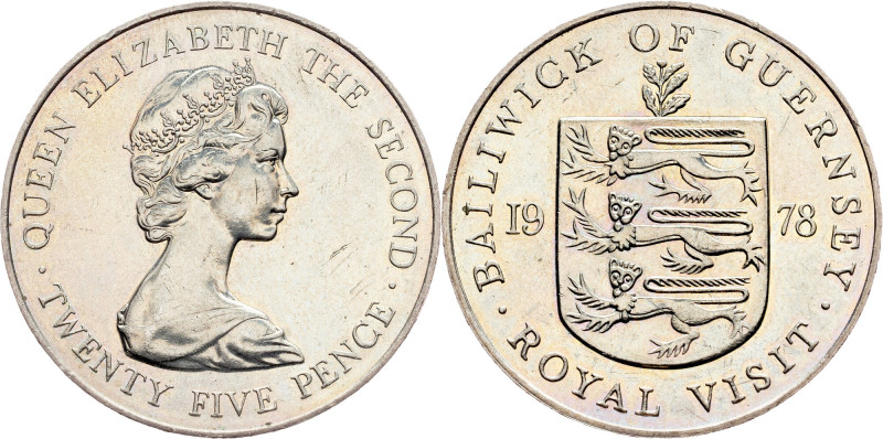 Guernsey, 25 Pence 1978, Llantrisant Guernsey, British Overseas Territories, 25 ...